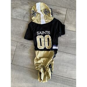 NFL Pet Wear New Orleans Saints Dog Hoodie Size L Black Gold NWT